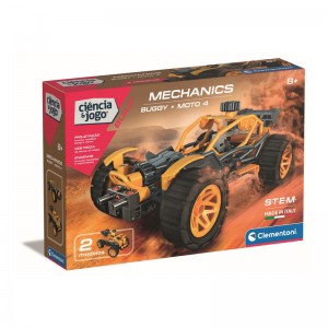 Kit Clementoni Ciência & Jogo - Mecânica: Buggy + Moto 4